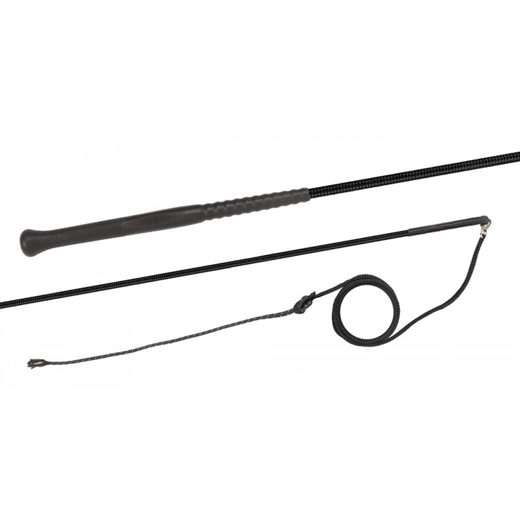 Longerpisk nylon, med swivel, gummigrepp