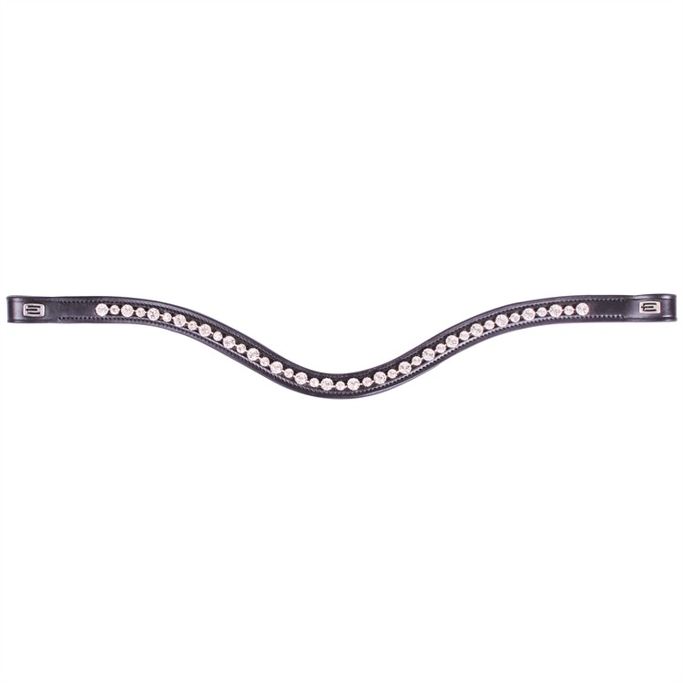 Pannband dressyr Vit kristall, silver E