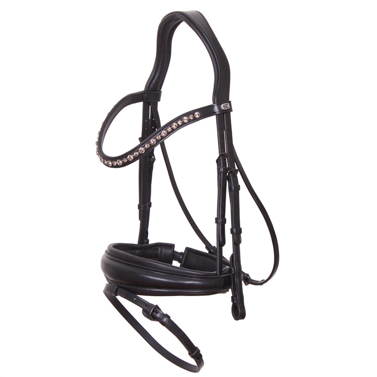 Helix dressyrträns grå kristall-pannband Cob - Brun