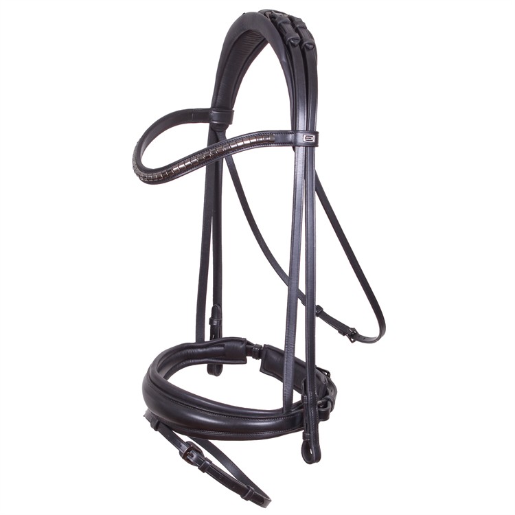 Hannibal flat dressyrträns klinkers-pannband Cob - Brun